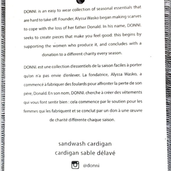 NWT Donni Sandwash Cardigan Sweater Coat Longline 2-Pocket One Size Fits All 49K - Picture 9 of 10